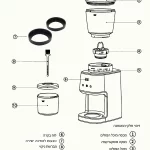 מטחנת קפה emilio עם סכינים קוניות דגם 152CQ300