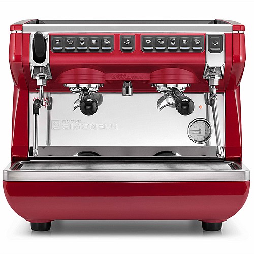 מכונת אספרסו מקצועית לבתי עסק Nuova Simonelli Appia Life Compact (2 ראשים)- אדום